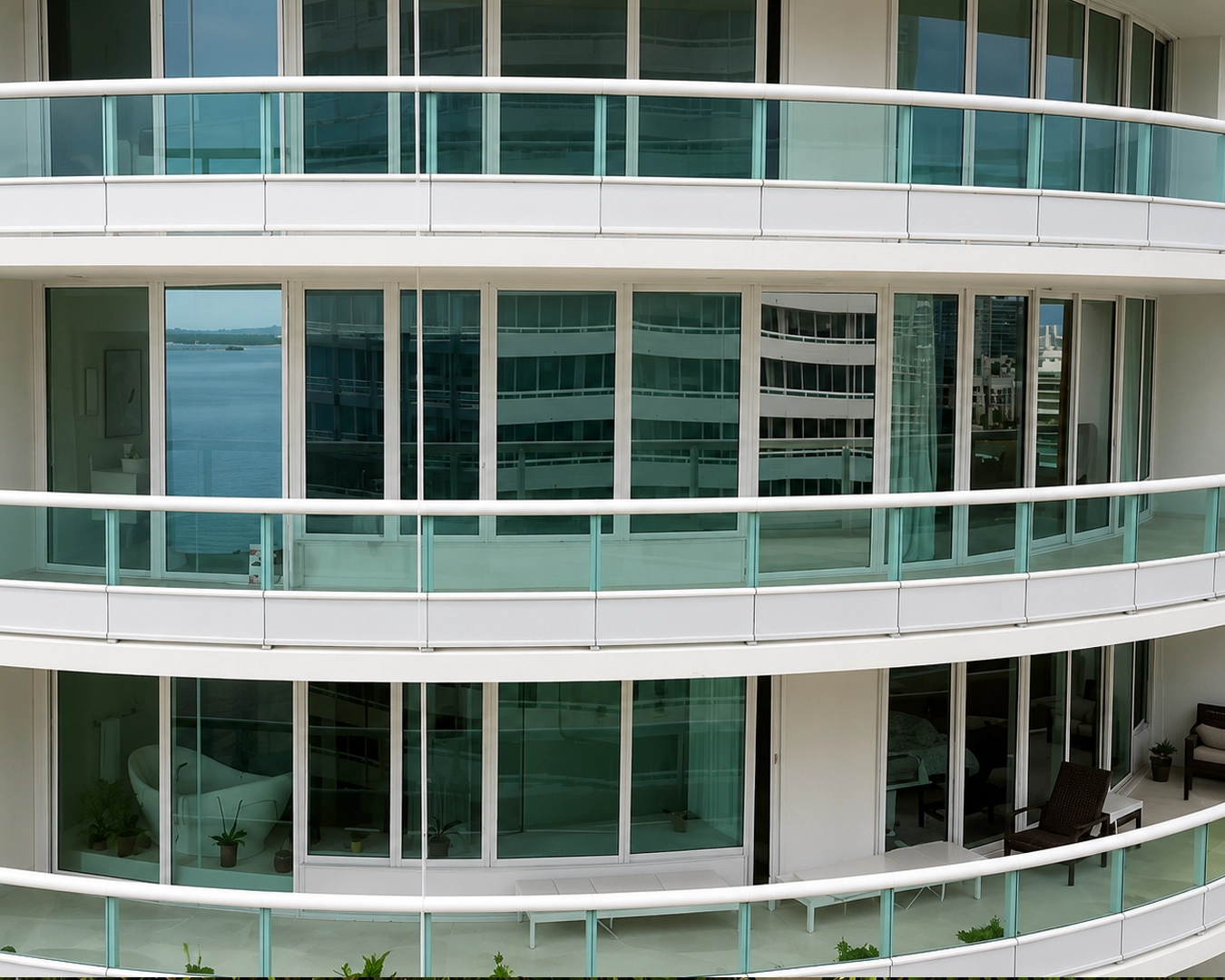 Single-hung impact windows installed on a traditional Coral Gables residence