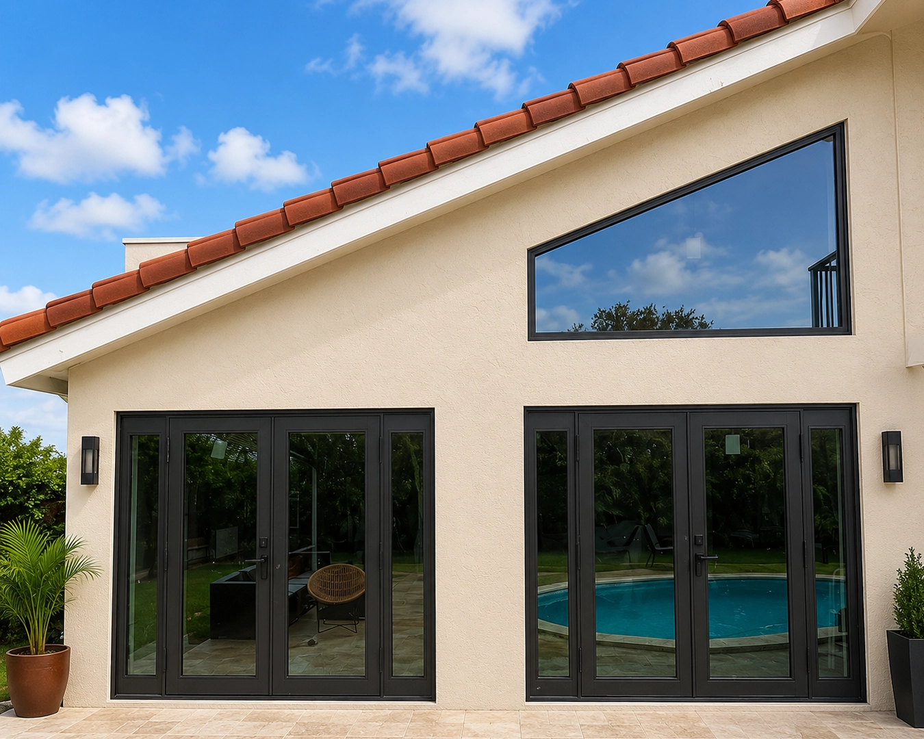 Commercial impact windows installed at a professional office in Doral