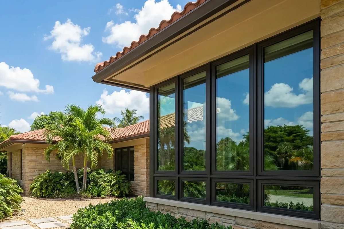 Modern impact windows integrated into a contemporary property
