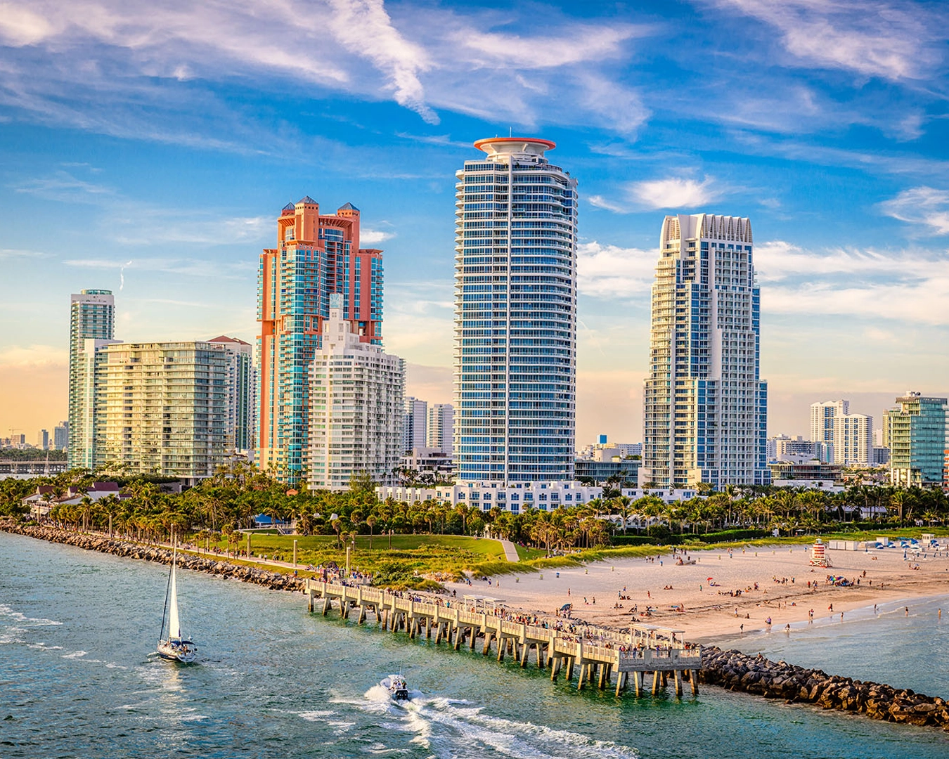 Miami Beach coastal property with impact windows and glass balcony doors