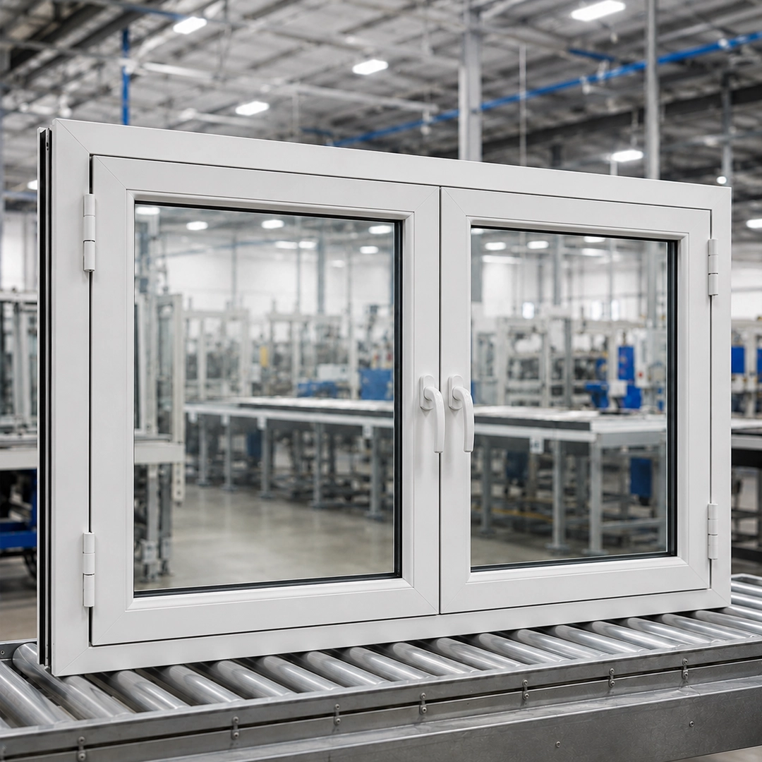Modern impact-rated casement window on a contemporary property