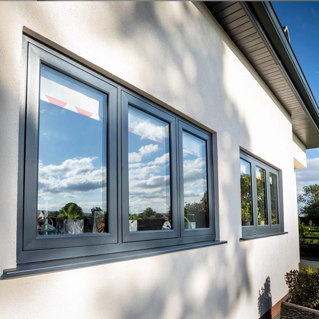 Modern impact-rated casement window on a contemporary property