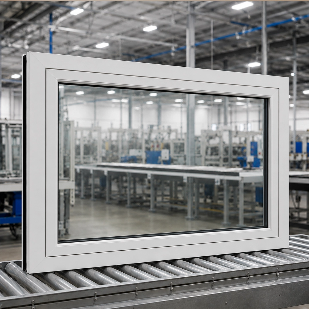 Large fixed architectural impact windows on a modern property