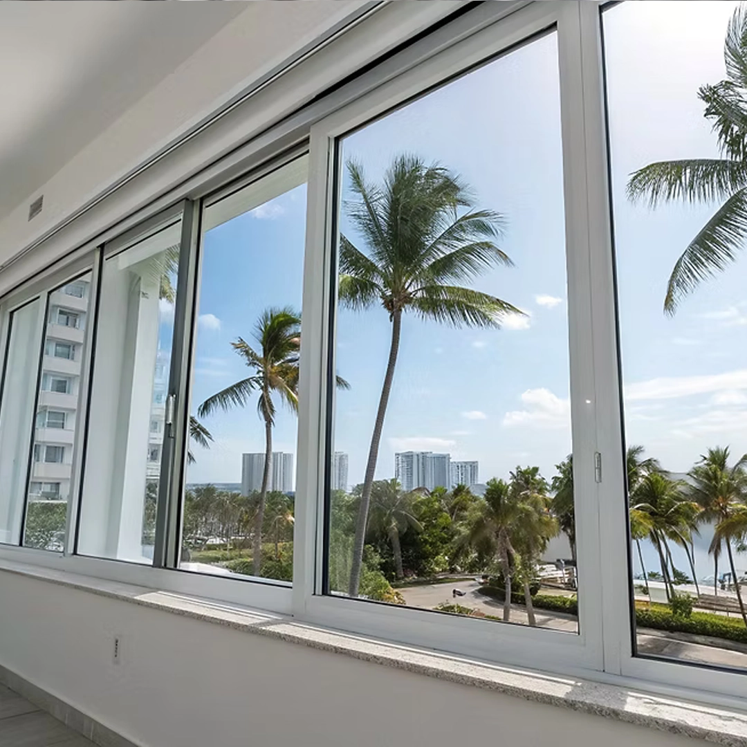 Architectural view of modern impact windows
