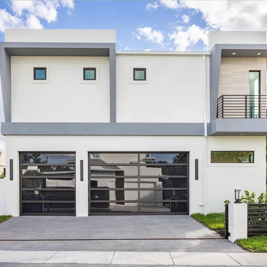 South Florida residence featuring multiple styles of modern impact windows